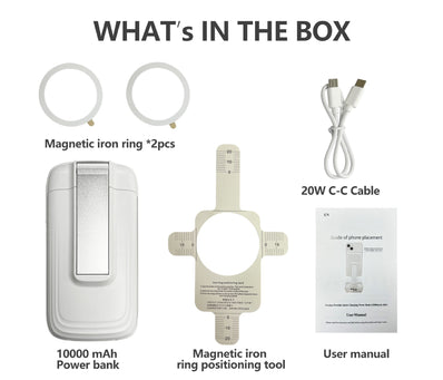 Three-in-one Magsafe Wireless Fast Charging Folding Mobile Phone Magnetic Bracket Vertical Power Bank