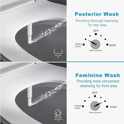 Toilet seat Bidet-  Toilet Bidet Sprayer Fresh Clean Spray, Seat Attachment Water Bidet Non-Electric Mechanical
