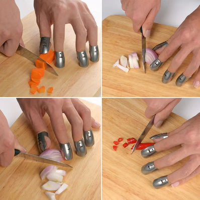 Stainless Steel Finger Guard Protect 4pcs