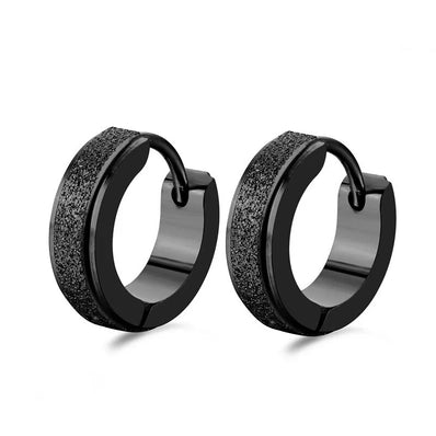 Anti-allergic titanium steel buckle earrings