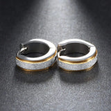 Anti-allergic titanium steel buckle earrings