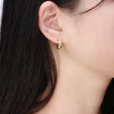 Anti-allergic titanium steel buckle earrings