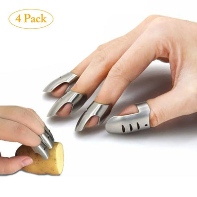 Stainless Steel Finger Guard Protect 4pcs