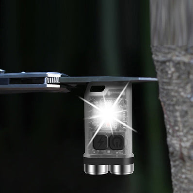 Portable Keychain Light Waterproof Magnetic Work Light Rechargeable Flashlight