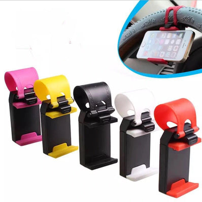 Car Supplies Multifunctional Car Phone Holder Steering Wheel Hanging Button Mobile Phone Holder Of Cars Navigation Phone Holder