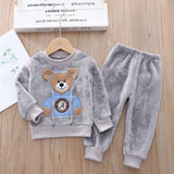 Fashion Cartoon Winter Children's Clothes Pajamas Thickening Suit