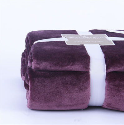 Autumn / Winter Cashmere Blanket Solid Color Fake Fur Single Sofa Blankets