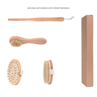 Full Bath & Body Brush - With Wooden Handle, Assorted Colour
