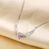 Angel Wings Necklace Pure Silver Jewelry