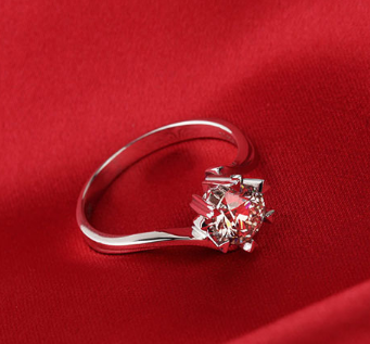 Silver ring high-grade platinum