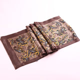 Double silk crepe satin scarf for men