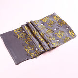 Double silk crepe satin scarf for men