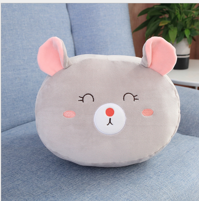 Cute cartoon down cotton winter warm pillow