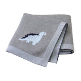 Cartoon Little Dinosaur Knitted  Blanket Quilt