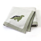 Cartoon Little Dinosaur Knitted  Blanket Quilt