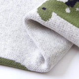 Cartoon Little Dinosaur Knitted  Blanket Quilt