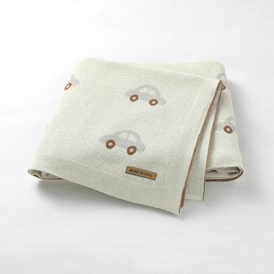 Knitted Car Jacquard Blanket  Windproof Cover