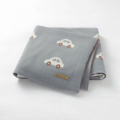 Knitted Car Jacquard Blanket  Windproof Cover