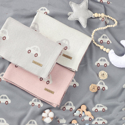 Knitted Car Jacquard Blanket  Windproof Cover