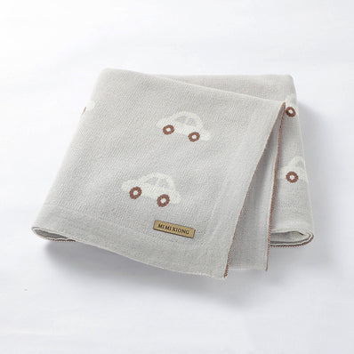 Knitted Car Jacquard Blanket  Windproof Cover