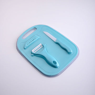 Ceramic Fruit Knife Peeler Cutting Board (3 in 1)