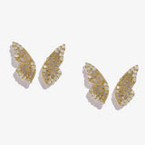 Exaggerated Bohemian Crystal Butterfly Earrings