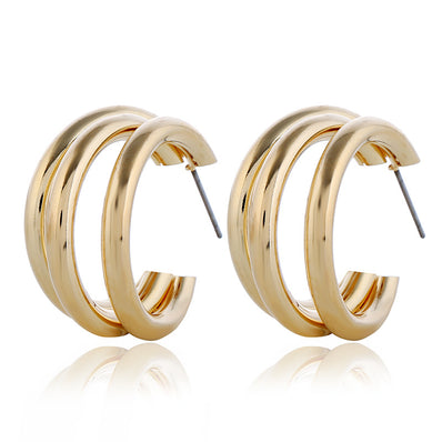 Alloy Geometric Metal Earrings