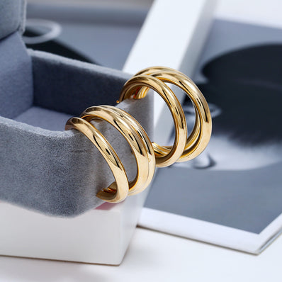 Alloy Geometric Metal Earrings