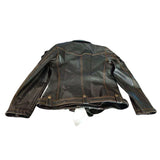 Leather Self-cultivation Multi Pocket Zipper Jacket