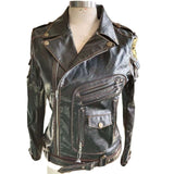 Leather Self-cultivation Multi Pocket Zipper Jacket