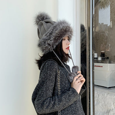 Woolen Knitted Ear Caps