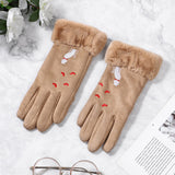 Gloves women winter suede gloves