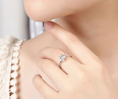 Silver ring high-grade platinum