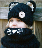 Handmade Kids Winter Hats Wrap Bear Scarf Caps