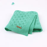 Knitted Leaves Hollow Blanket for  Baby