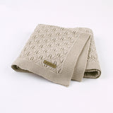 Knitted Leaves Hollow Blanket for  Baby