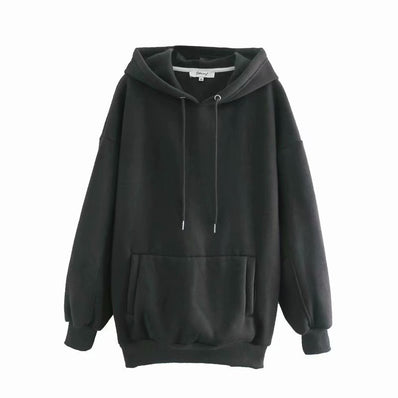 Hooded loose sweatshirt