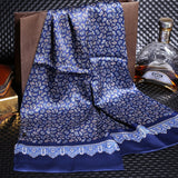 Double silk crepe satin scarf for men