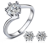 Silver ring high-grade platinum