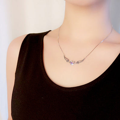 Angel Wings Necklace Pure Silver Jewelry