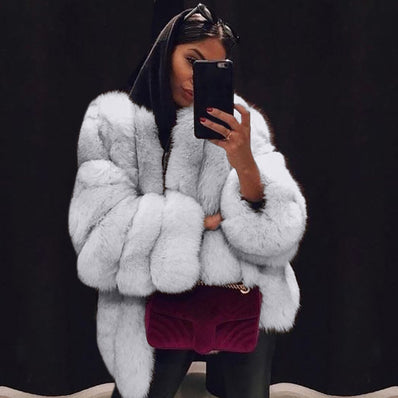 Fox fur fur coat