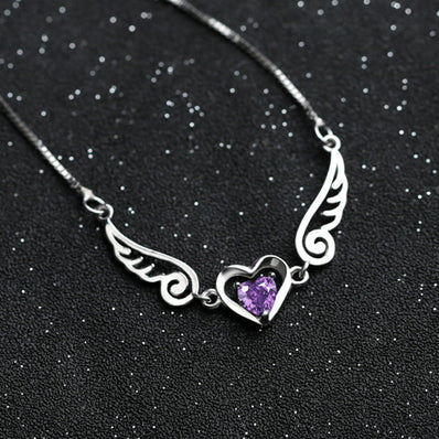 Angel Wings Necklace Pure Silver Jewelry