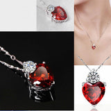 Red Peach Earring Necklace bride Jewelry Set