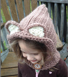 Handmade Kids Winter Hats Wrap Bear Scarf Caps