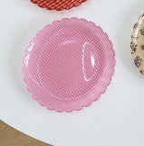 Floral Plaid Decorative Plate Flower Acrylic Spoon