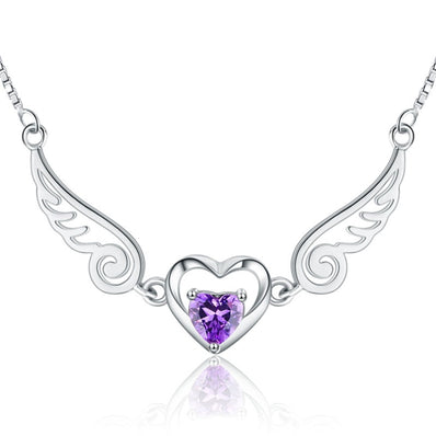 Angel Wings Necklace Pure Silver Jewelry