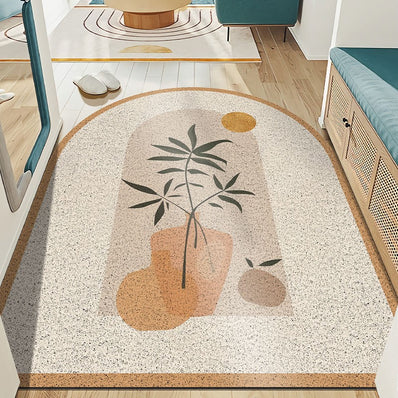 Home Entrance Doorway Silk Circle Foot Mats