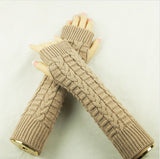 Extended Open-fingered Gloves For Women Korean Version