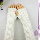 Extended Open-fingered Gloves For Women Korean Version