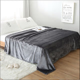 Autumn / Winter Cashmere Blanket Solid Color Fake Fur Single Sofa Blankets